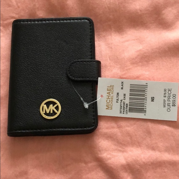 Michael Kors Accessories - MICHAELMichael Kors passport cover blank and gold.